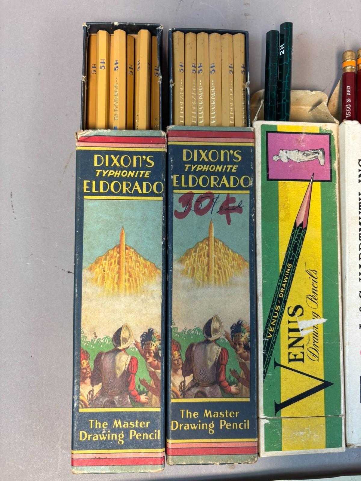Vtg Estate Architect Pencil Lot Koh-I-Noor Venus Dixon Eagle Mirado EX+ Cond