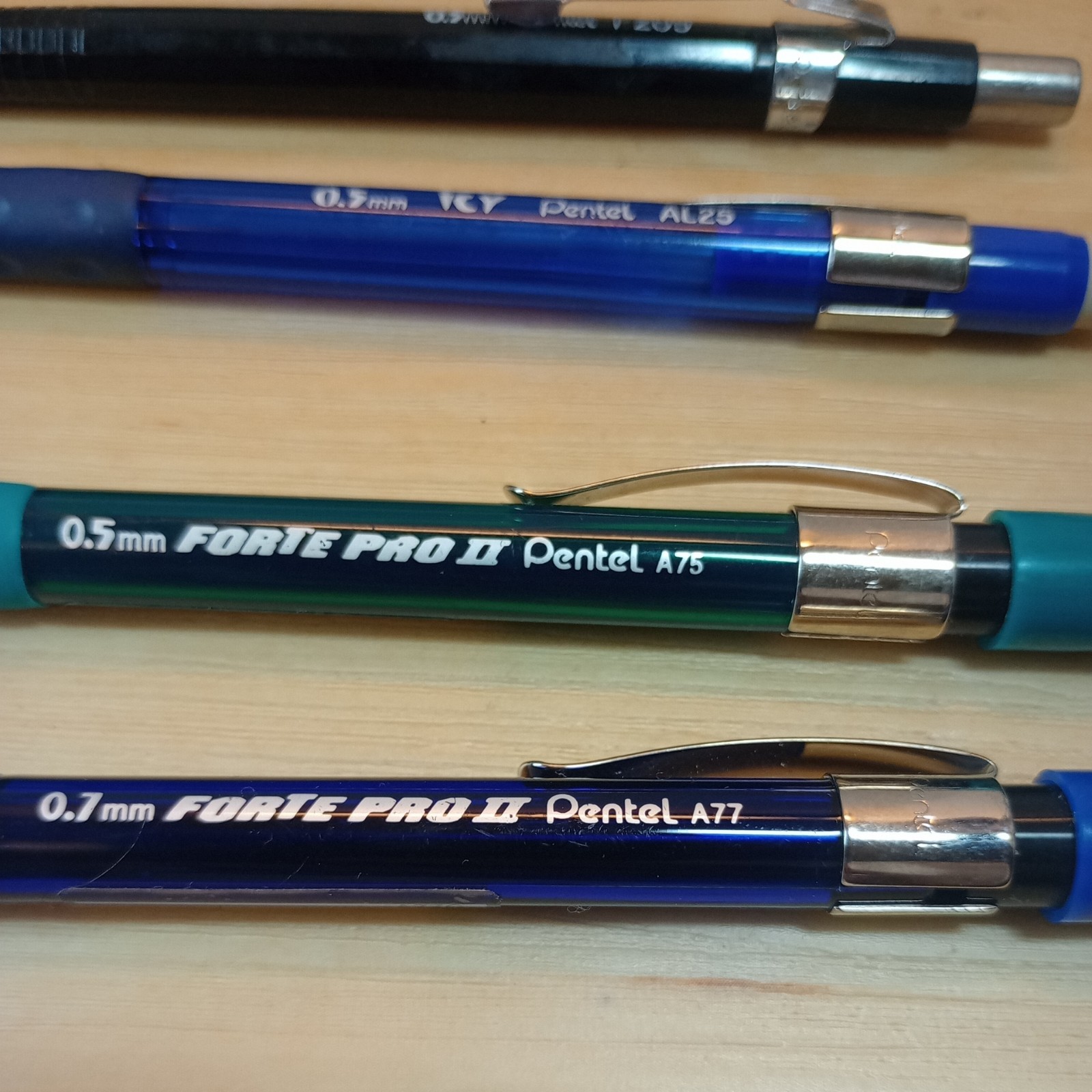 Vintage Pentel Japan Mechanical Pencil Set of 4 AL25 P205 A75 A77