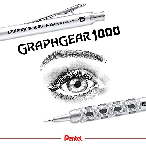 Pentel Graph Gear 1000 Mechanical Drafting Pencil 0.9mm PG1019 Silver Japan NEW
