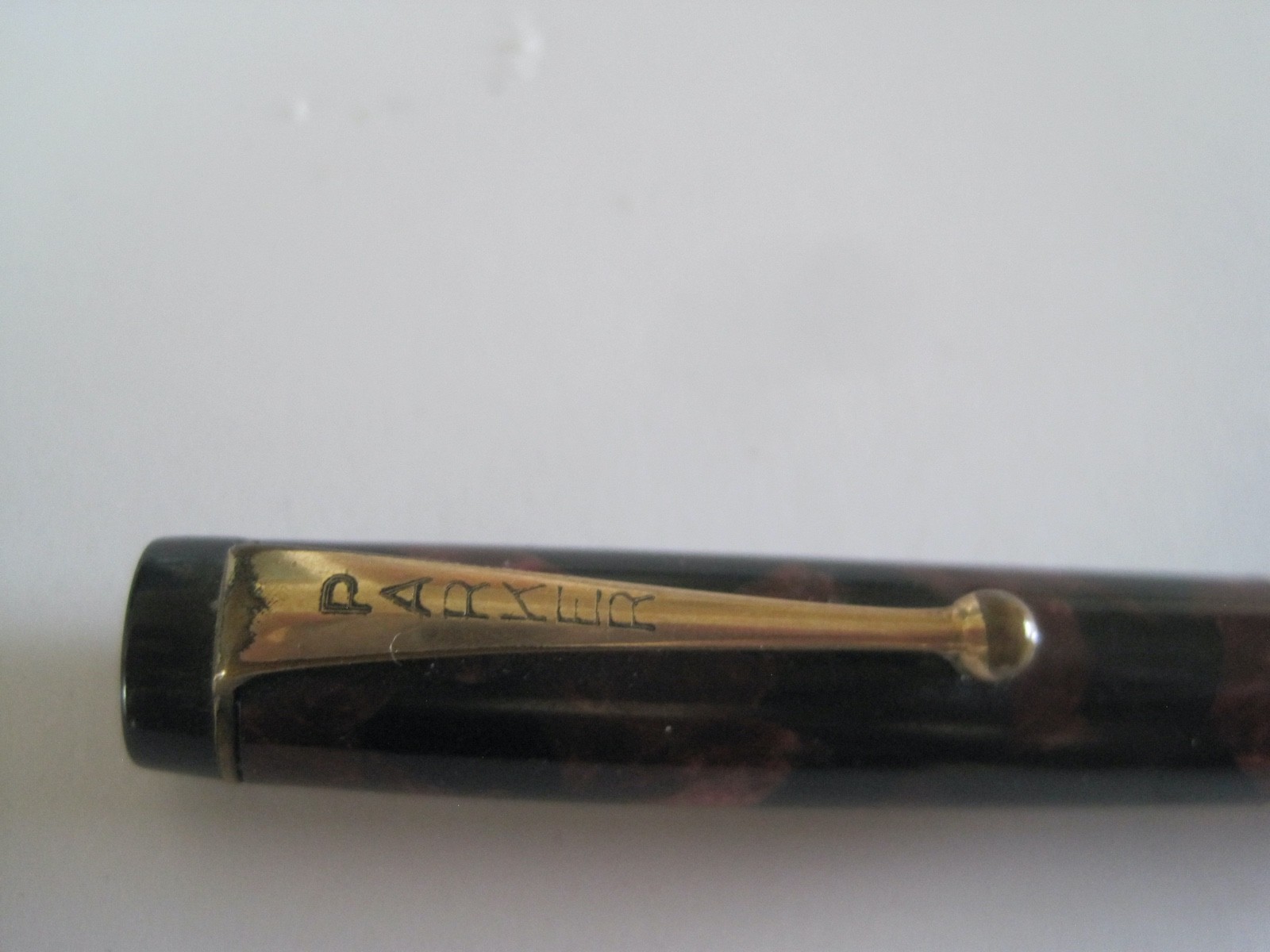 Parker Marbled Gold Tone Duofold Mechanical Pencil Antique 1920’s