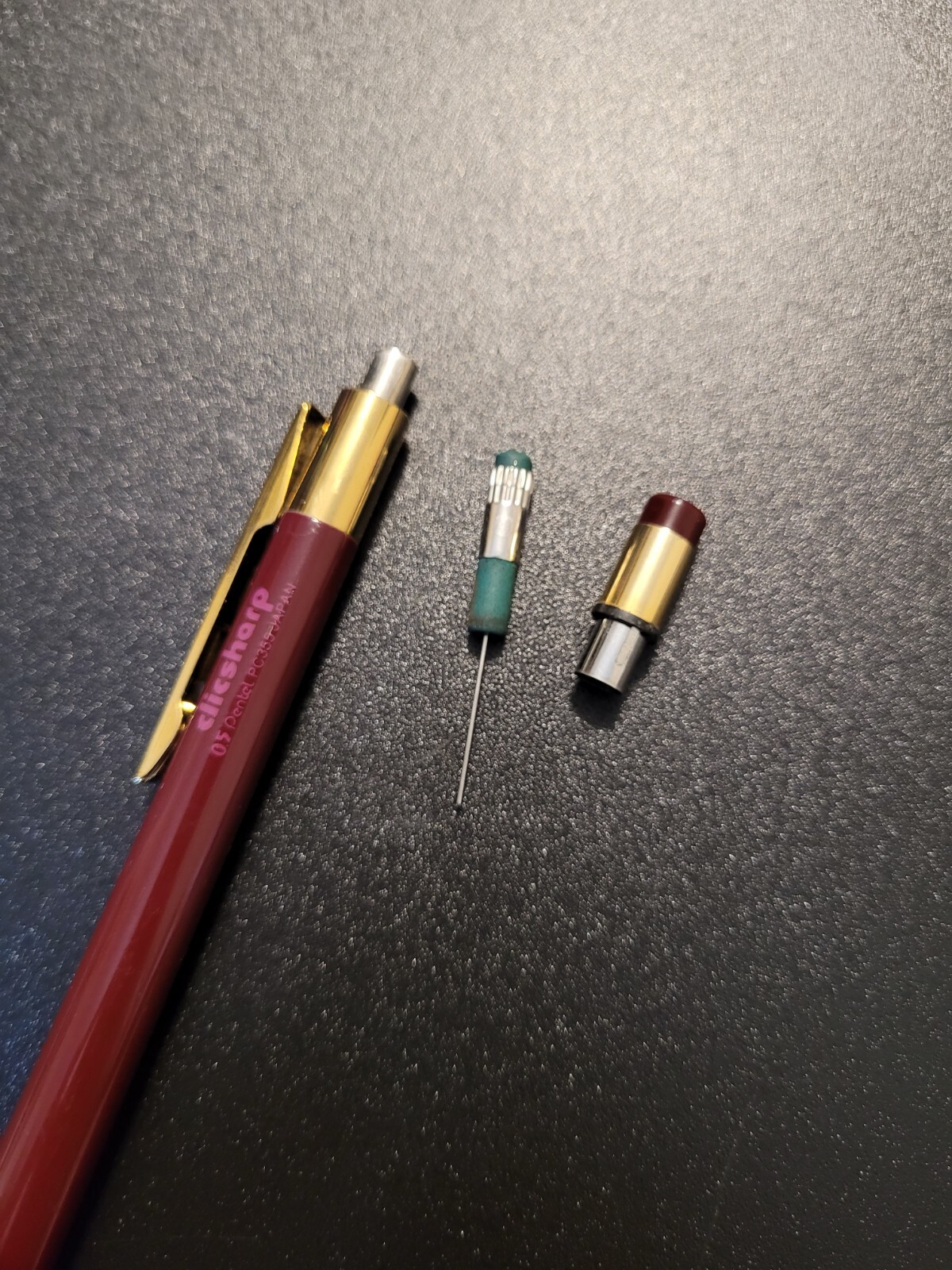 Rare Discontinued Export model Pentel clicsharp PC355 0.5mm Cranberry Gold JAPAN