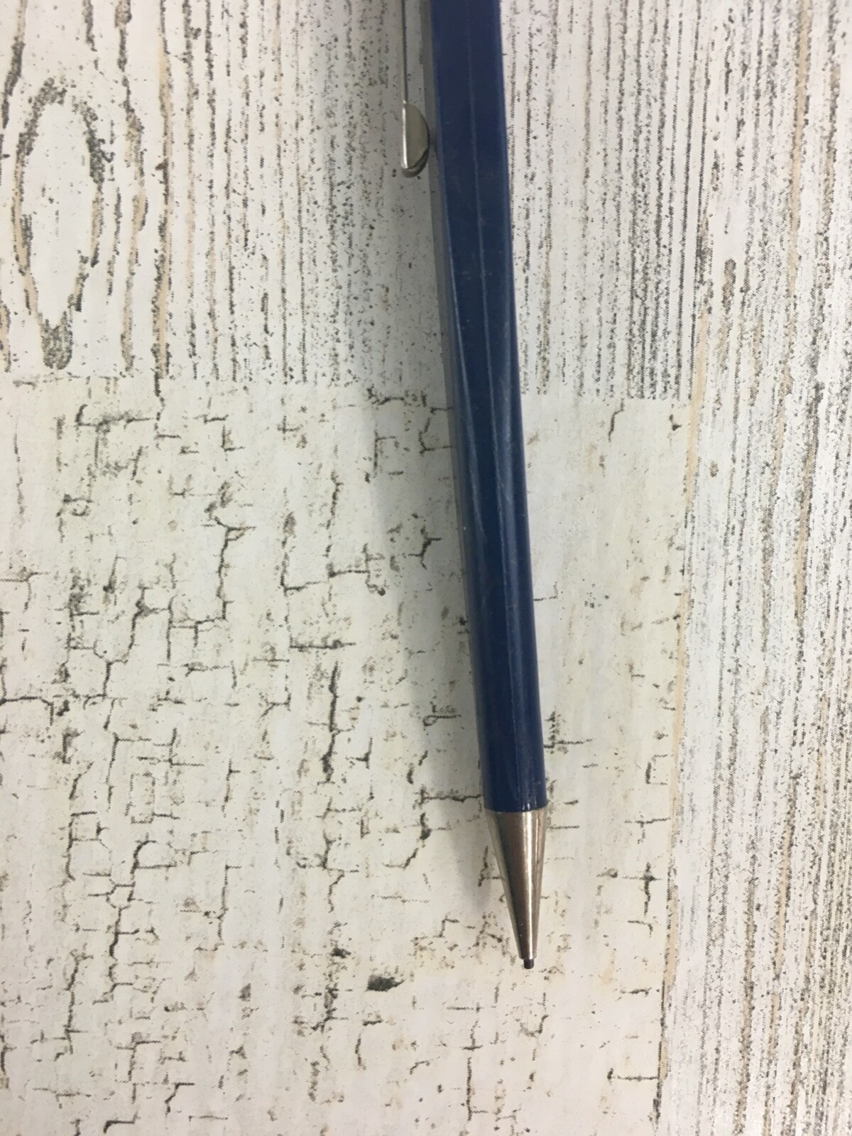 Vintage Slencil Flat Mechanical Pencil Blue
