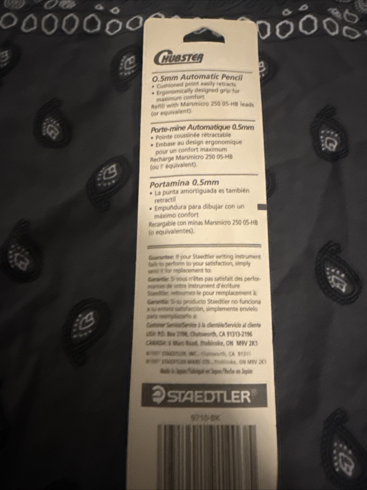 Discontinued retro STAEDTLER chubster 9710-BLK mechanical pencil New In Package