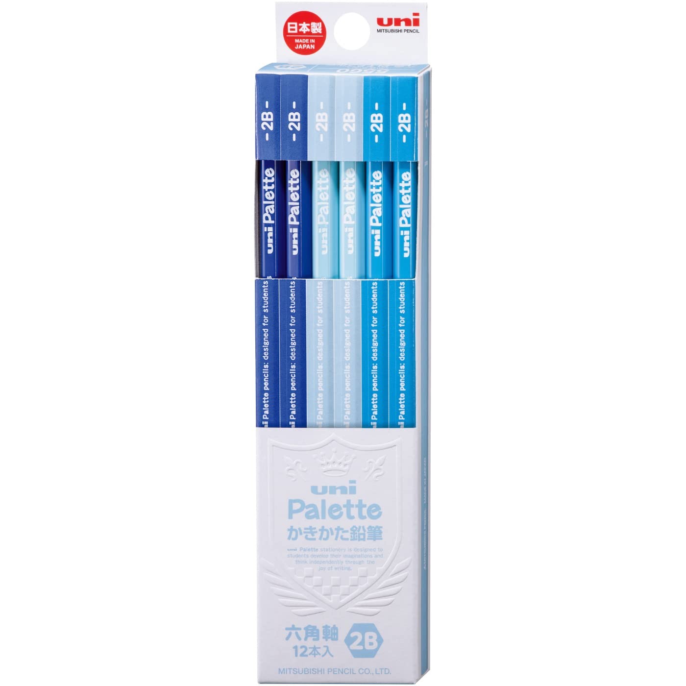Unipalette 2B Pastel Blue Writing Pencil, 1 Dozen, K55602B