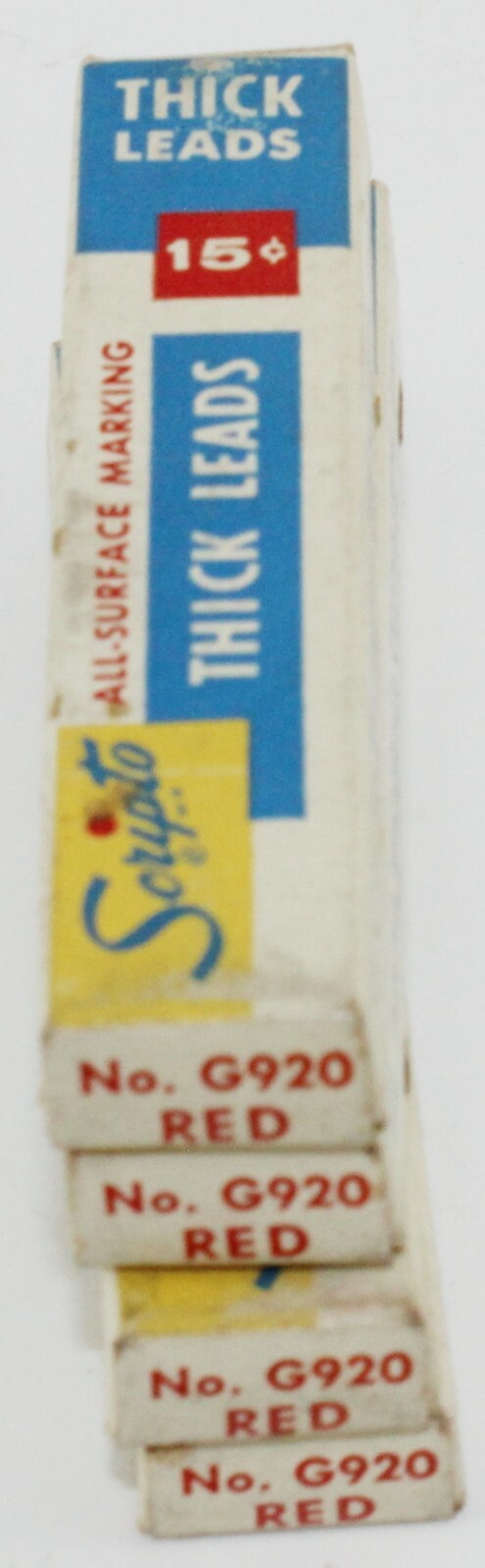 4 Boxes-Scripto Thick Leads-2.98mm x 70mm-4 Leads per box-All Surface Mark-Vinta