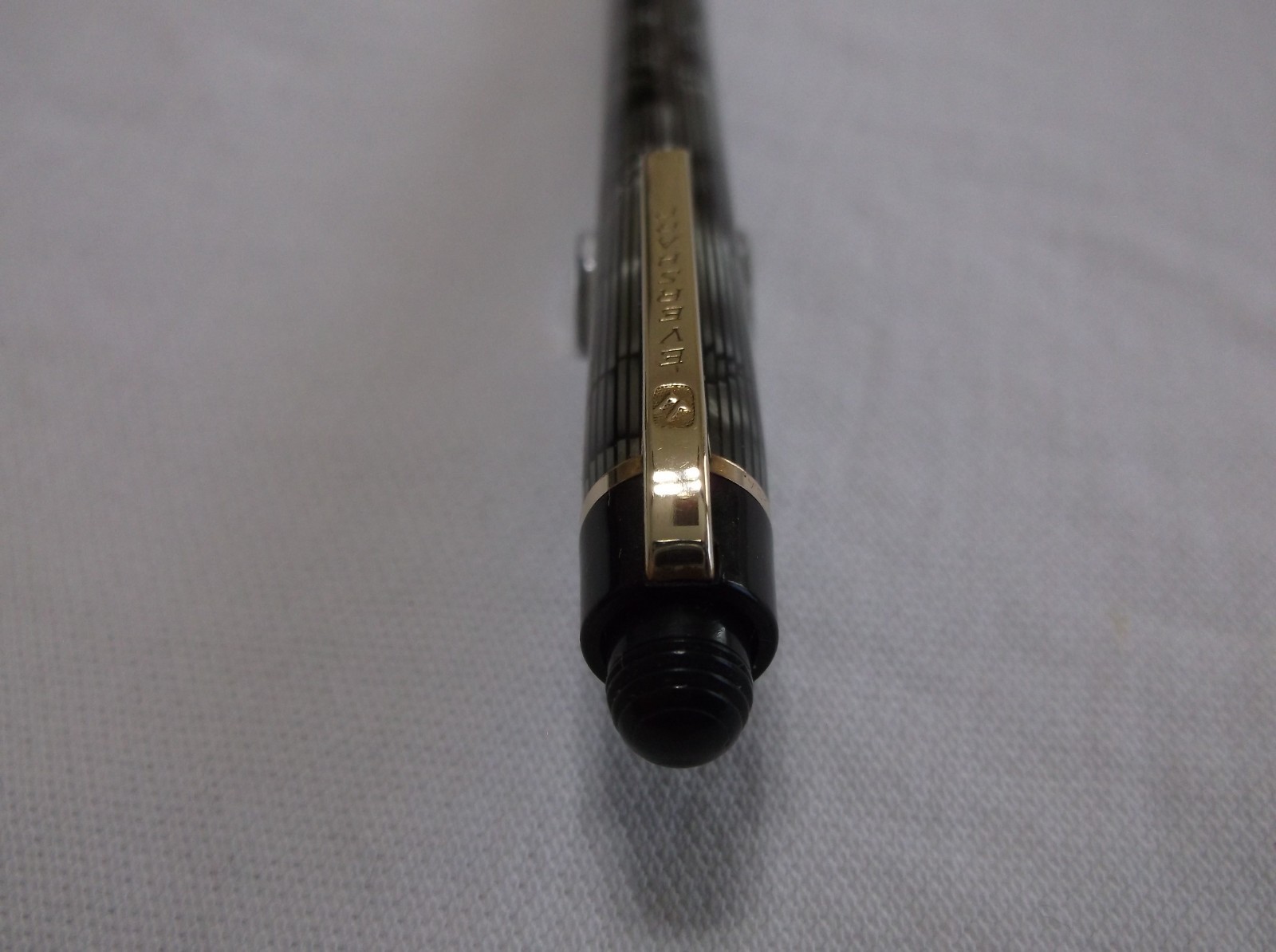 VINTAGE EVERSHARP SKYLINE GRAY STRIPE MOIRE MECHANCIAL PENCIL / 1.18 mm LEAD