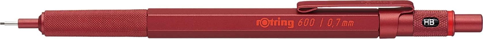Rotring 600 Madder Red Sharp Pencil 0.7mm Knock Type 2119973
