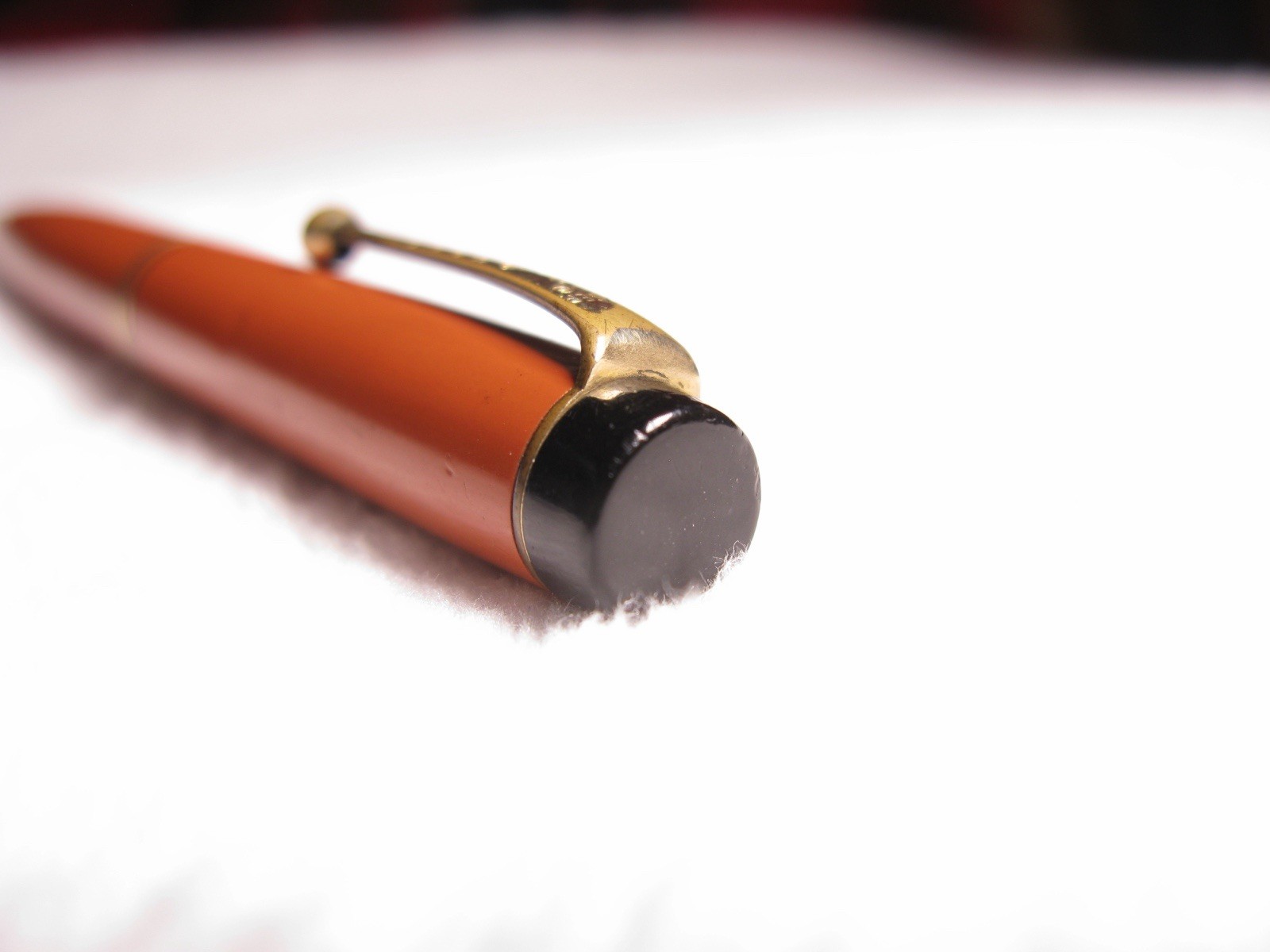 Parker Duofold Orange Vintage Mechanical Pencil Working Eraser and Lead
