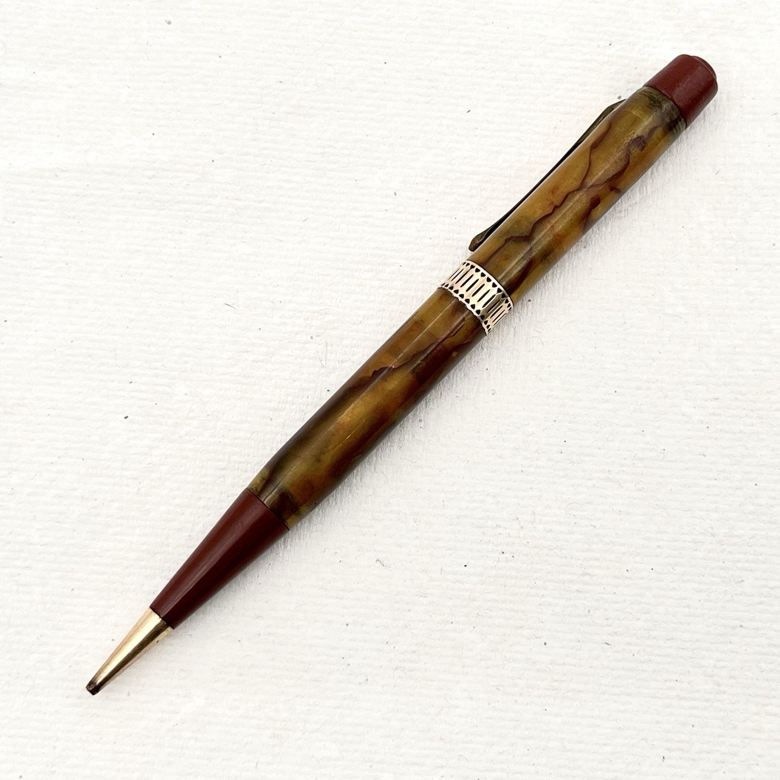 Waterman Patrician Persian Celluloid Mechanical Pencil 5-1/2″ 1.1mm – Works