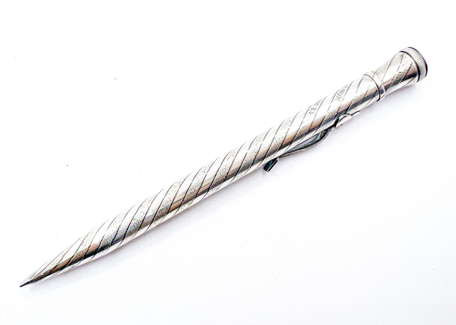 Platinum Twist Click Reproduce Hayakawa Mechanical Pencil Silver 0.5 MM With Box