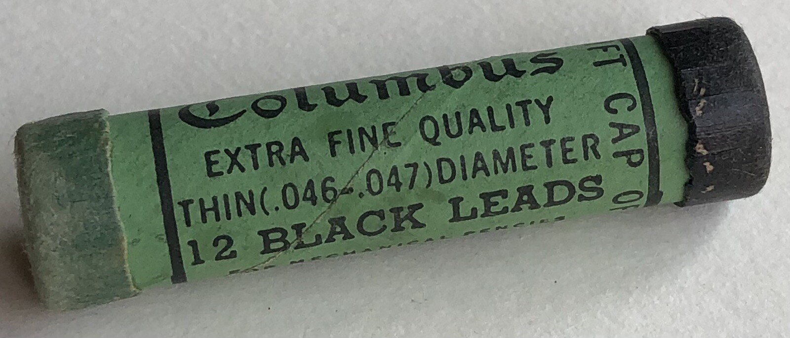 Vintage A. W. FABER Columbus Mechanical Lead HB Medium Black 1.18mm NOS 12pk USA