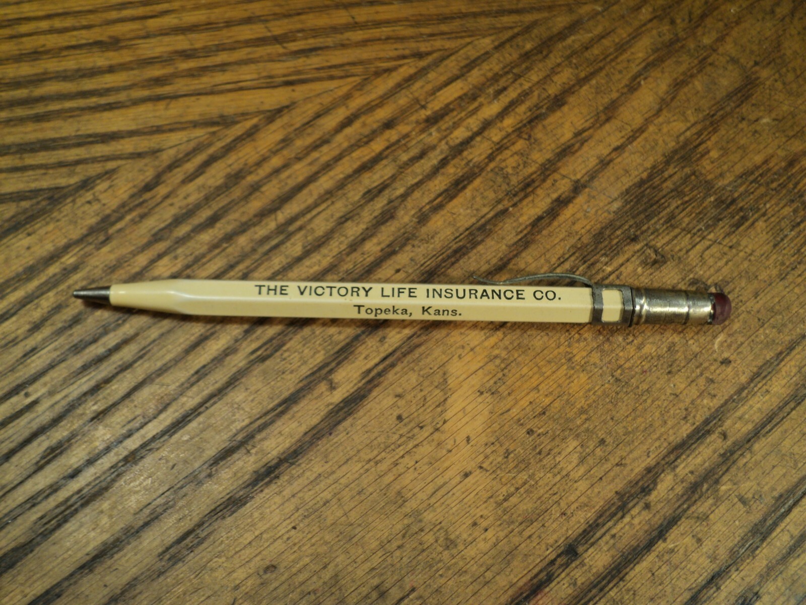 Vintage ADGIF Mechanical Pencil No. 4-47 Victory Life Insurance Co Topeka Kans