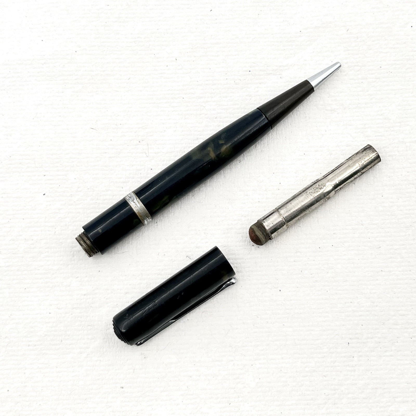 Waterman Blue Marble Celluloid Mechanical Pencil 5″ 1.1mm – Works
