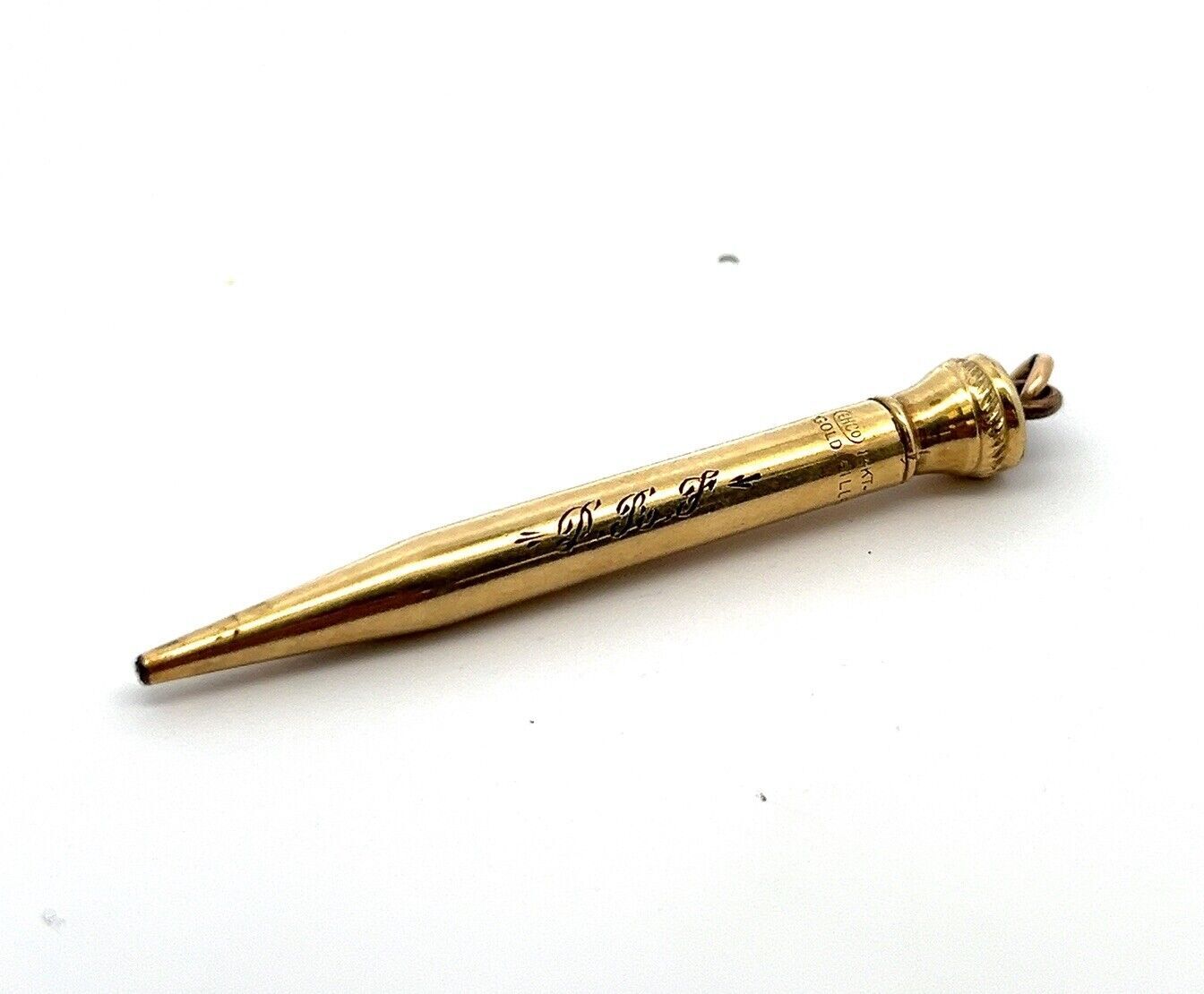 EHCO 1/10 14k Gold Filled Twist Mechanical Pencil Pendant 5.9g