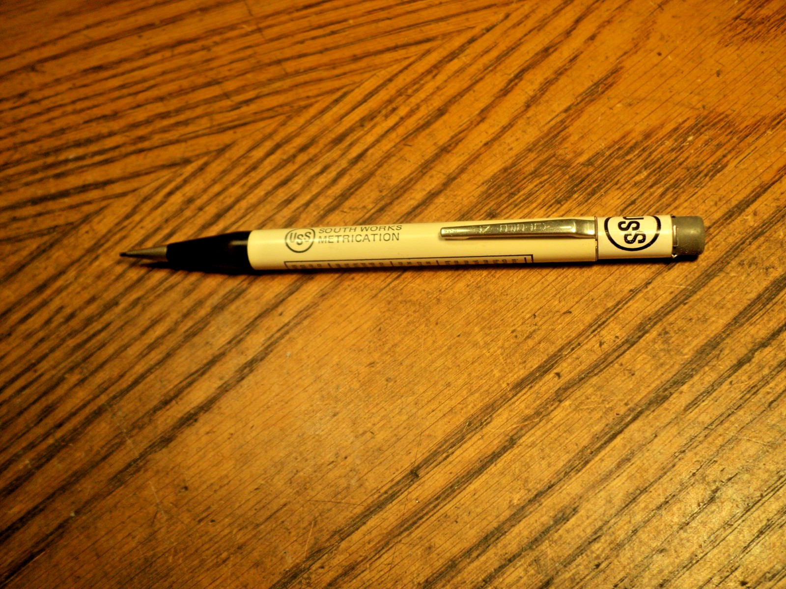 Vintage Autopoint Mechanical Pencil USS South Works Metric Chart 5-3/4″ Long