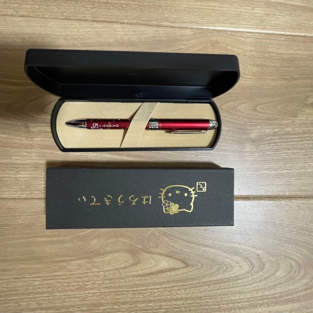 Hello Kitty ballpoint pen red, unused, box included, mechanical pencil included