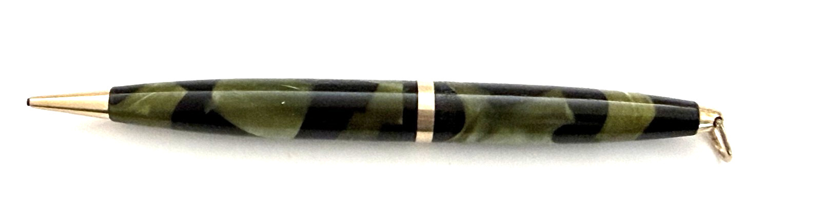 Vintage 1930’s Sheaffer Balance Ring Top Mechanical Pencil Blk/Grn Celluloid