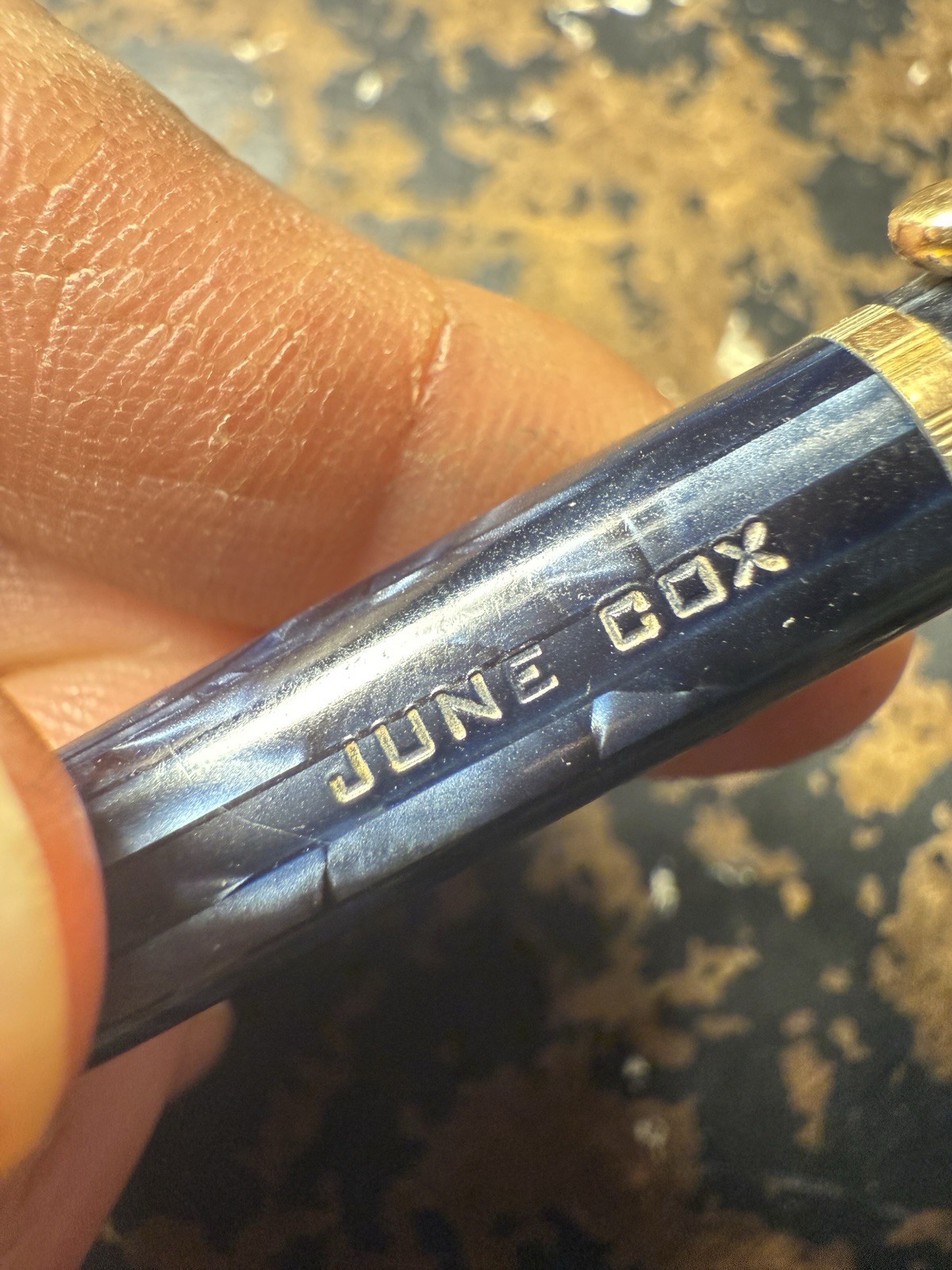 vintage wahl eversharp push Top Gold Blue Black Pearl Mechanical pencil READ