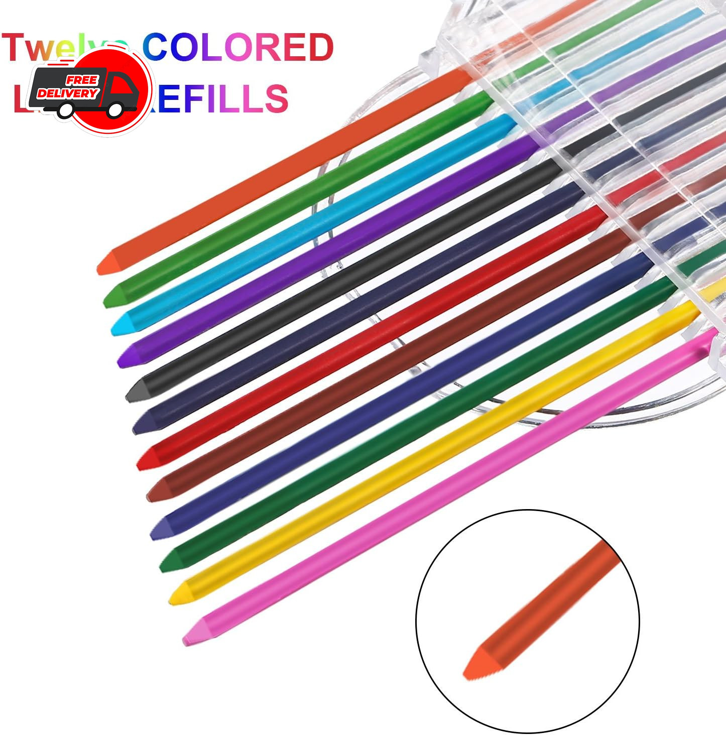 Jovitec 3 Pieces 2.0 Mm Mechanical Pencil With 2 Cases Refills, Color