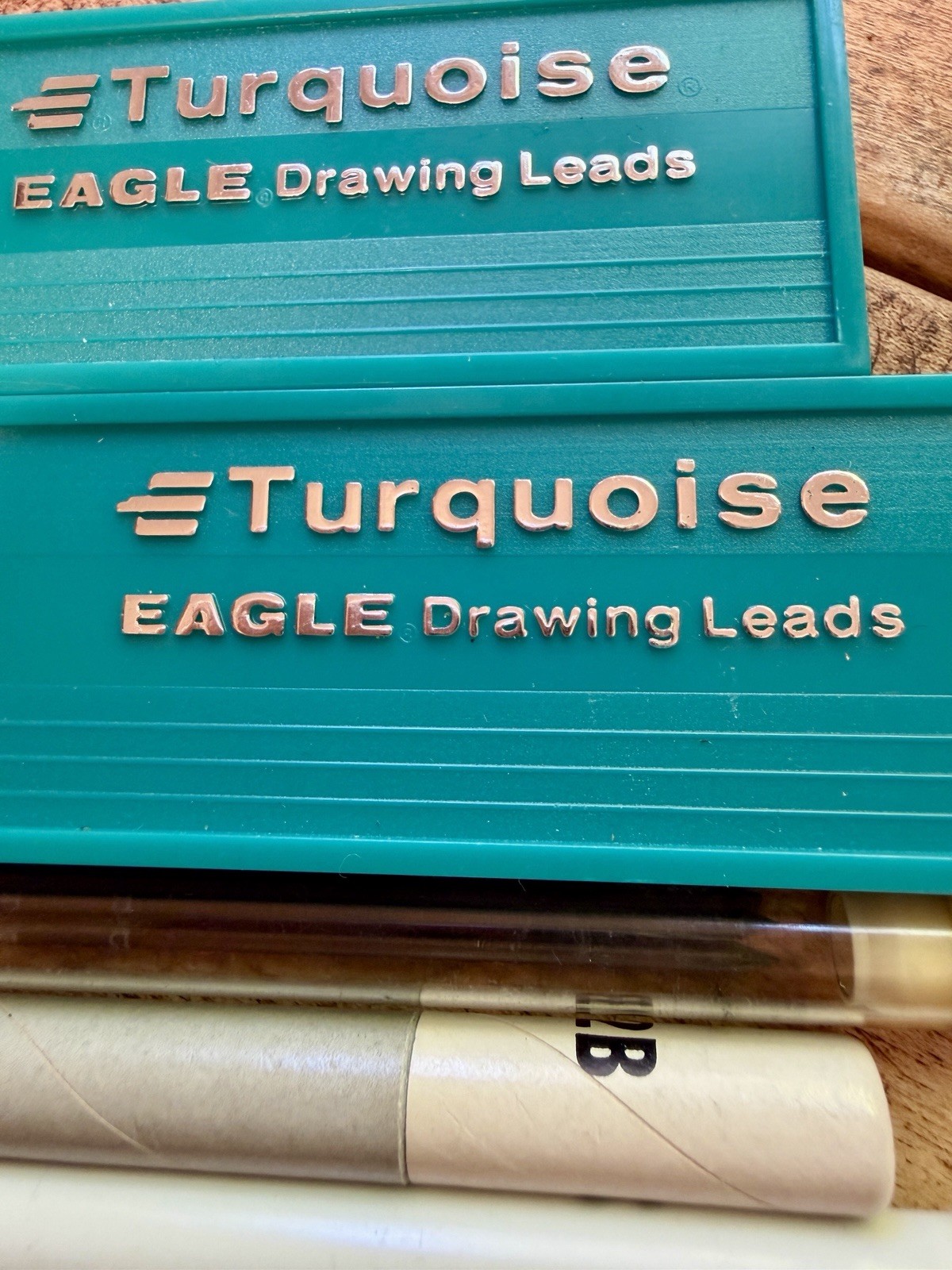 Vintage Berol Eagle Turquoise 2375 Drafting Lead Lot w/ Tubes 6H 2H H B HB F 2B