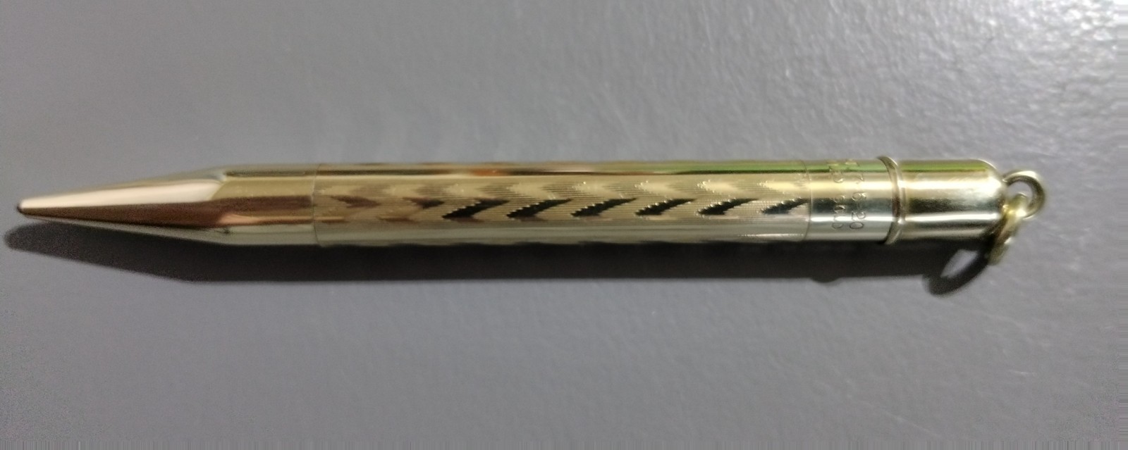 Vintage 1920 Conklin Mechanical Pencil Rolled Gold Chased With Engraving Rare