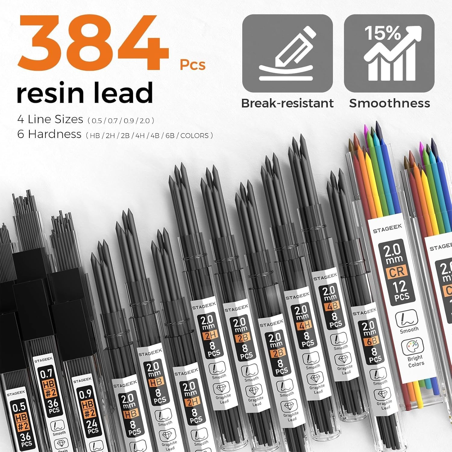 35Pcs Art Mechanical Pencil Set with Case, 0.5 0.7 0.9 2.0 Graphite Metal Drawin