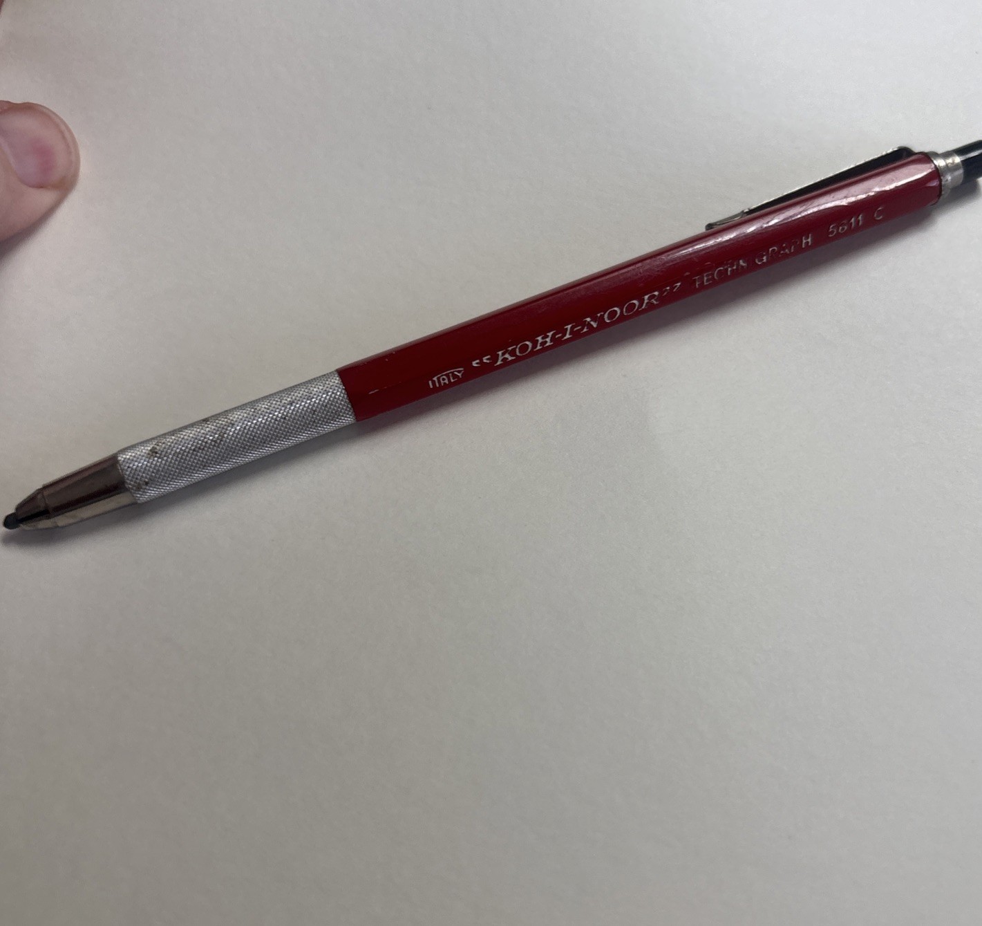 Vintage KOH-I-NOOR Red Technigraph 5611 Lead Holder Drafting Pencil Made Italy