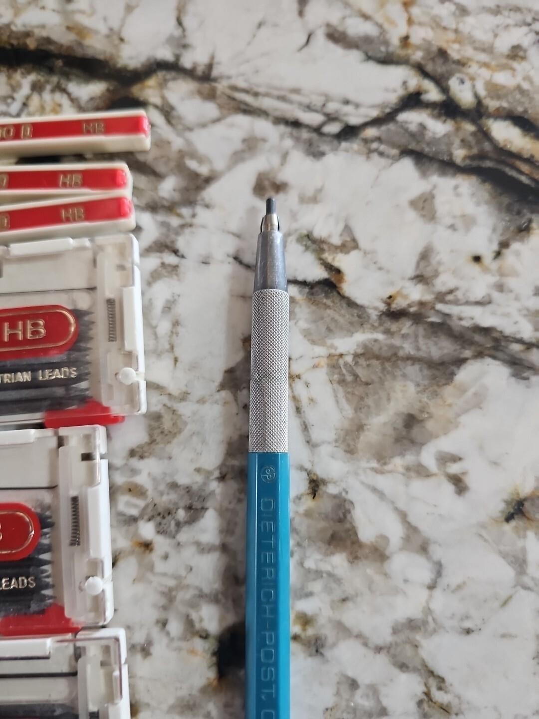 12 VTG KOH-I-NOOR Clutch Pencil 2200-I 2mm HB LEAD Refill. Plus Pencil