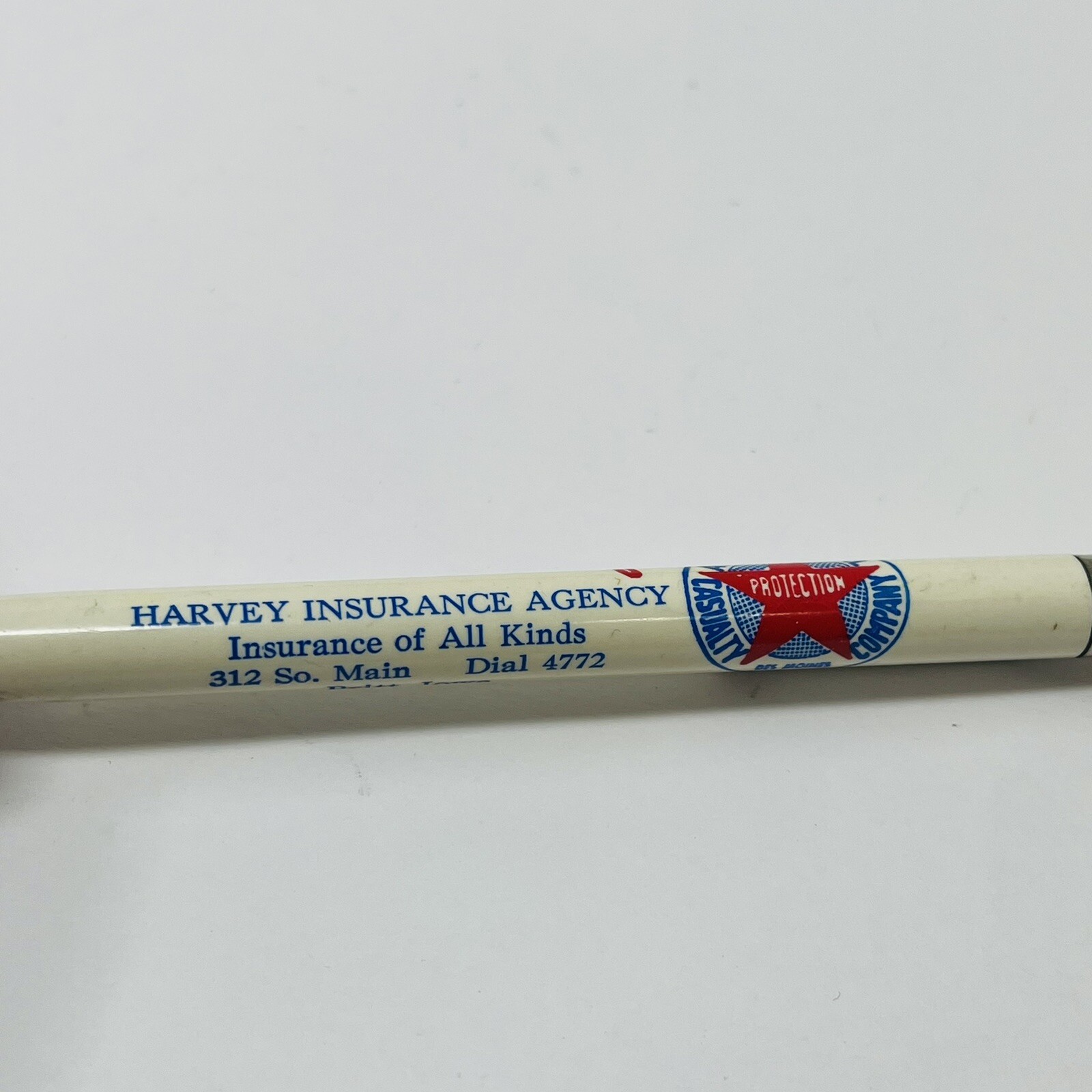 W.C. Harvey Insurance Britt Iowa Scripto Advertising Promo Mechanical Pencil