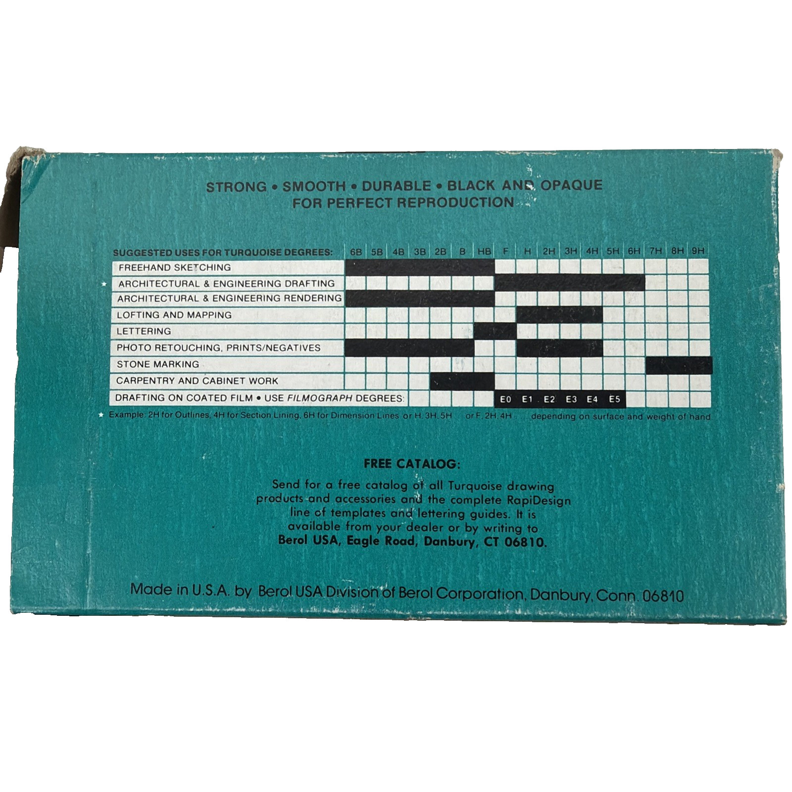 Vintage Berol Turquoise Eagle Drawing Leads 2375 HB 4 X 1 Dozen