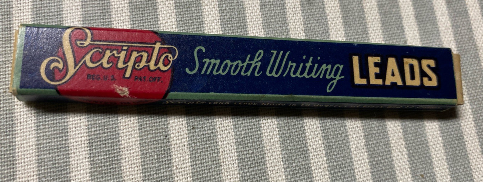 Vintage Scripto Smooth Writing Leads w/ Wood Insert Lead Holder