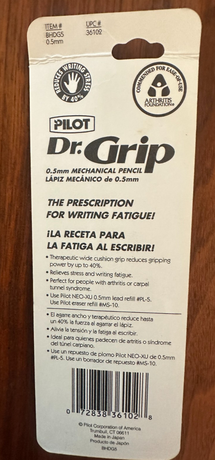 Pilot Dr. Grip Mechanical Pencil 0.5 mm, NIP NOS SEALED Japan