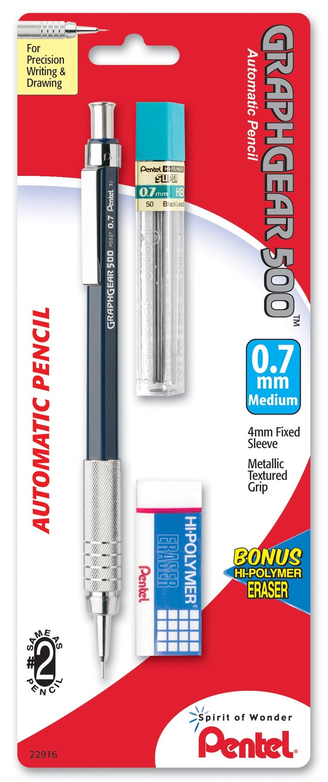 Pentel Drafting Kit with Graph Gear 500 Automatic 1 Count (Pack of 1), Blue