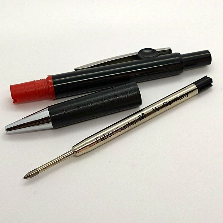 Rotring clipper knock type ballpoint pen black writing utensil stationery brand