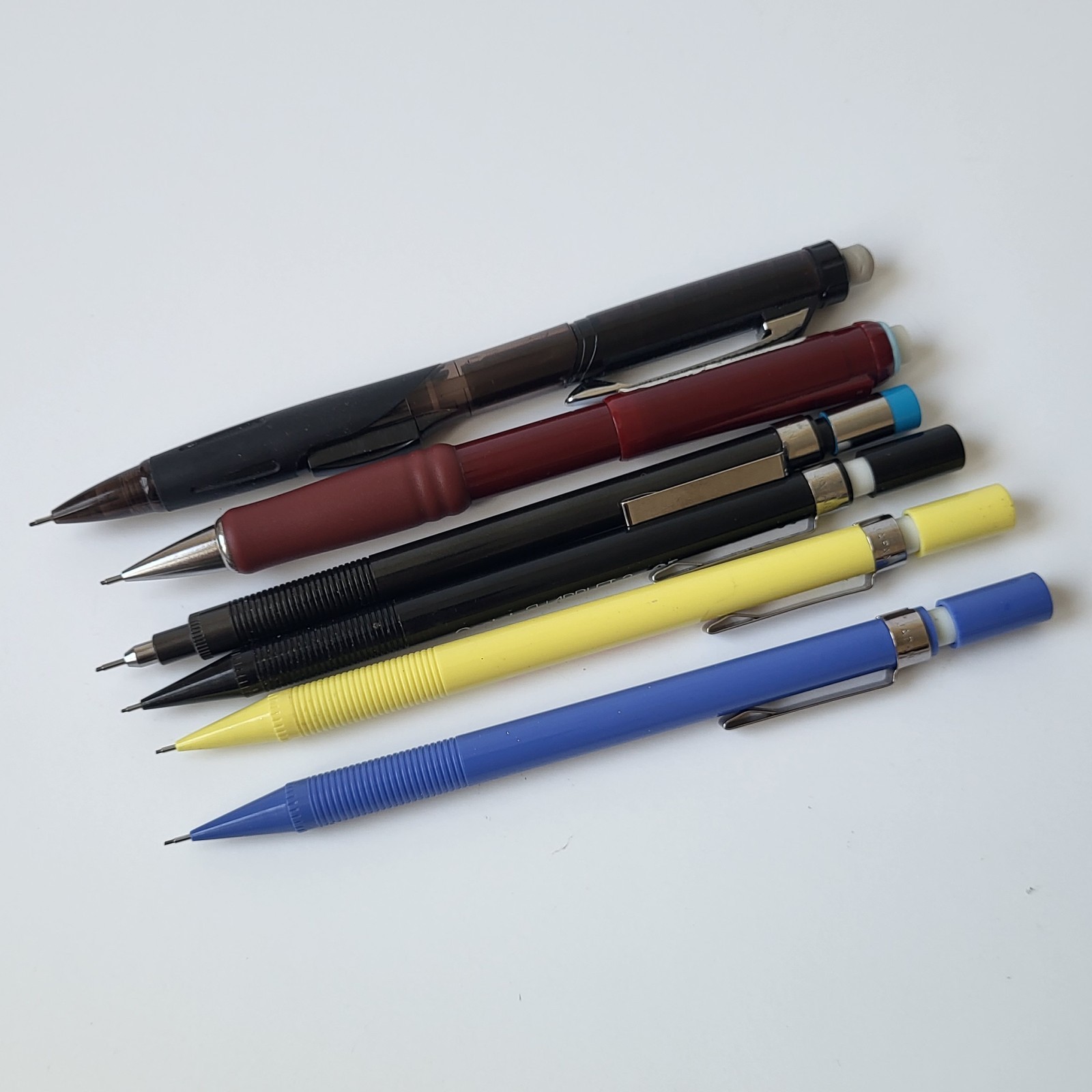 Pentel Mechanical Pencils Lot of 6 Sharplet-2 PG307 Twist Erase Click PD277