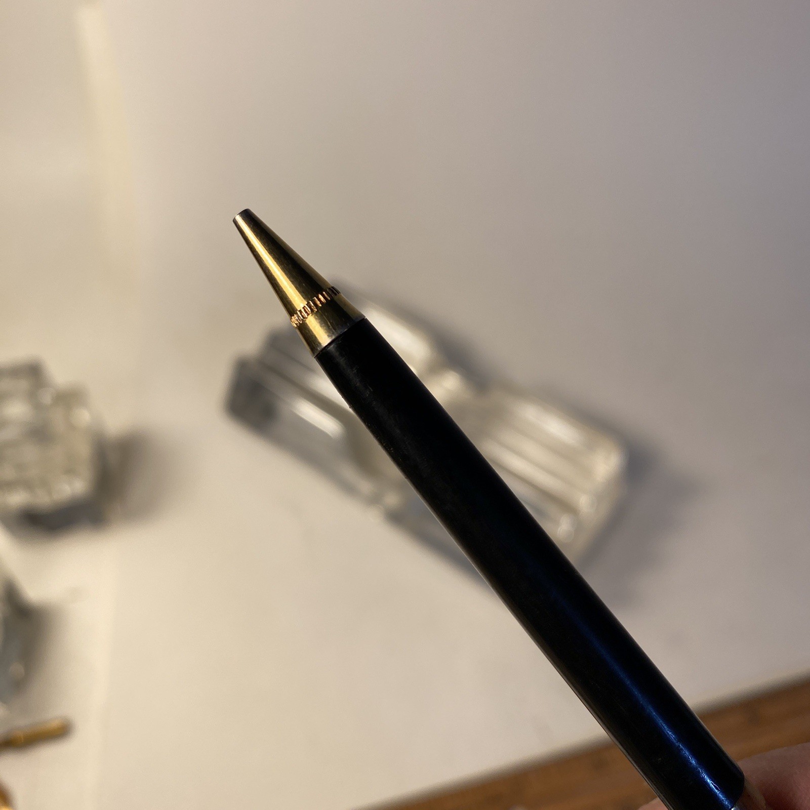 Vintage Rocket Mechanical Pencil Black & Gold