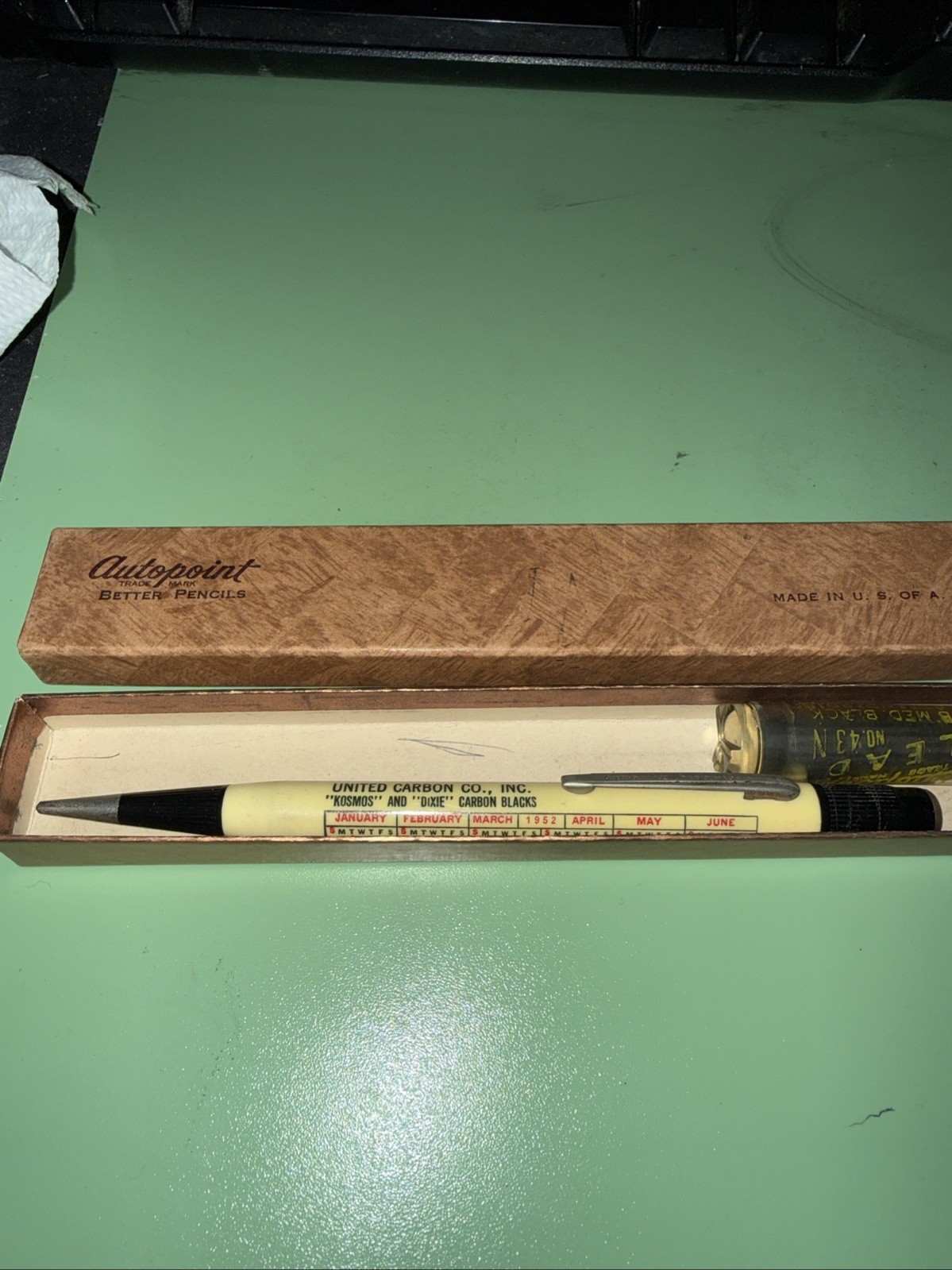 Vintage Autopoint Mechanical Pencil W/ Lead & Box United Carbon Co.