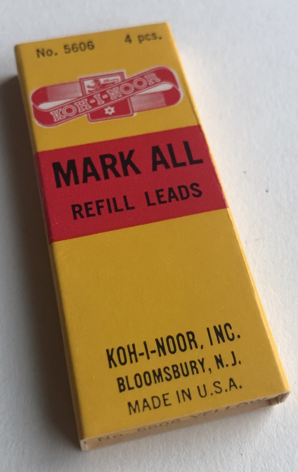 Vintage KOH-I-NOOR Mark All 3mm NOS Marking Pencil Lead Refill 4 Pack USA
