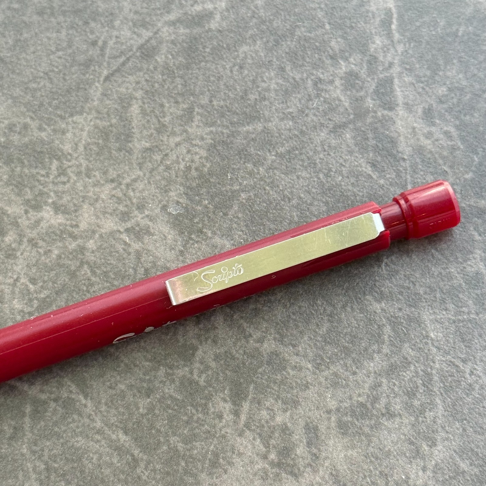 Scripto Cassette P1170C Pencil, Vintage Red Writing – 0.7mm Lead, NO ERASER