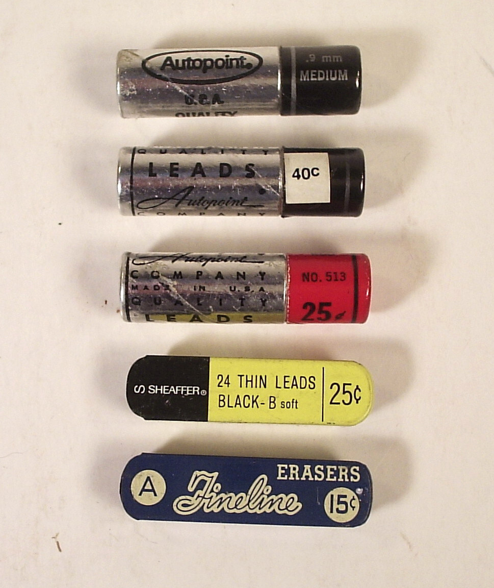 Vintage Lot of Drawing Pencil Leads Eagle A.W. Faber Castell Pentel & Erasers