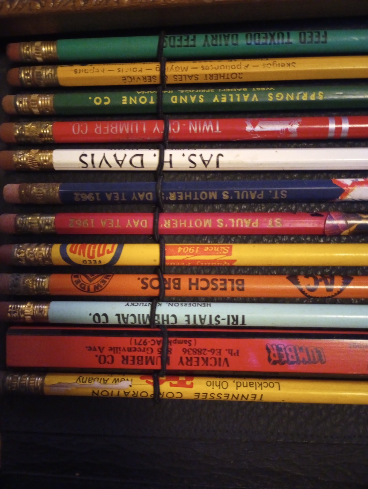 24 UNUSED Salesmans Sample Advertising Pencils In Case Allis Chalmers Holland IN