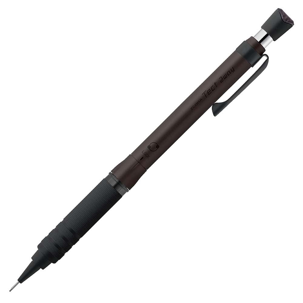 ZEBRA Mechanical Pencil, Tect 2-Way RO, 0.5mm, Graphite Black, Knurled Model, P-