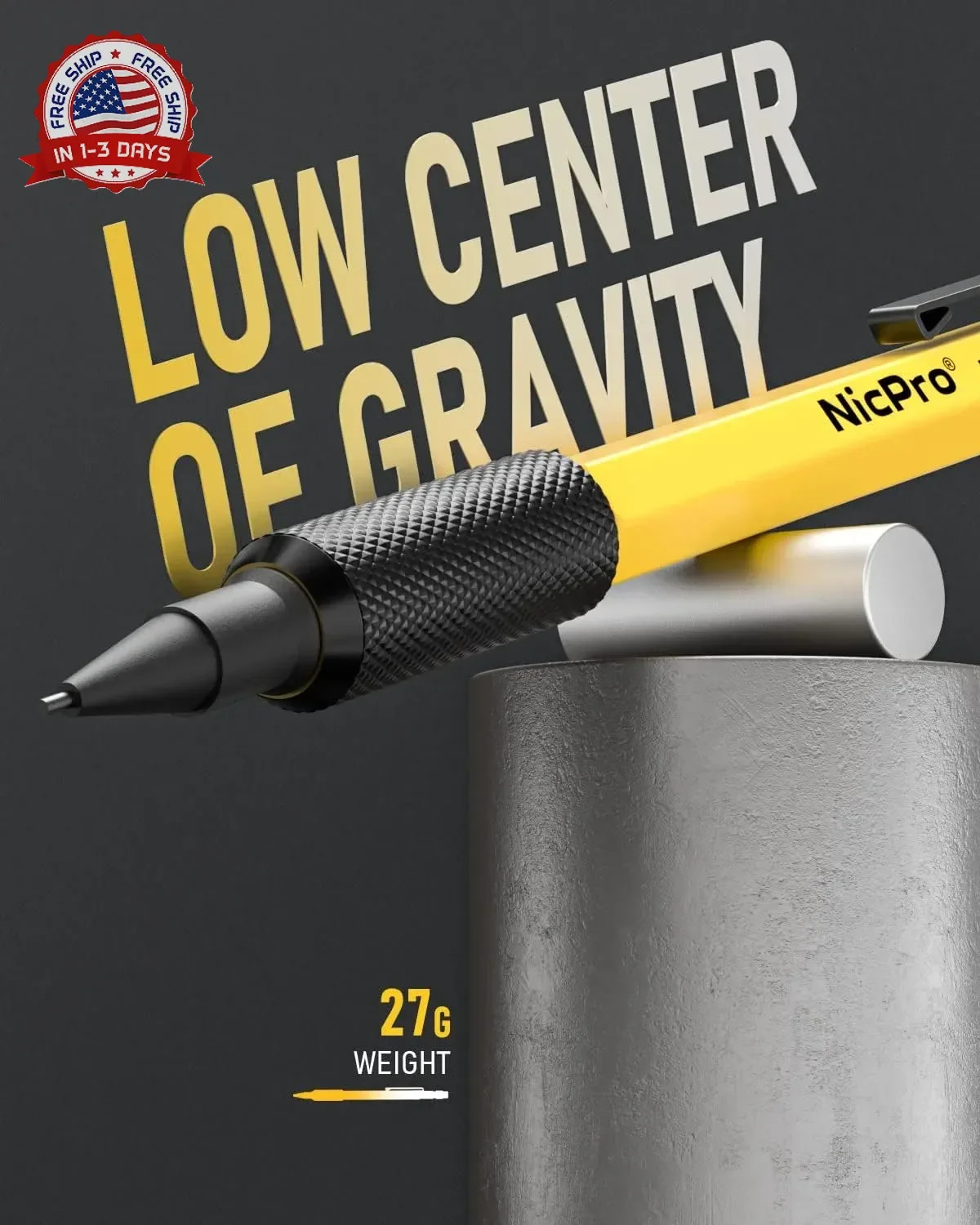 Nicpro 3 PCS 1.3 mm Mechanical Pencil Set with 48 Lead Refills, 3 Eraser – Weath