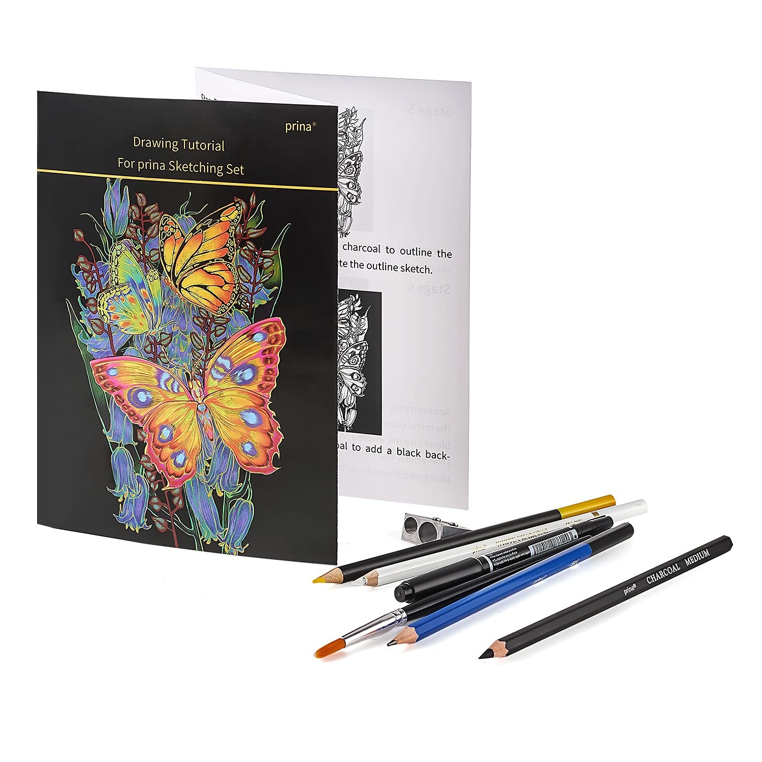 Prina 76 Pack Drawing Set Sketching Kit, Pro Art Supplies with Multicolor