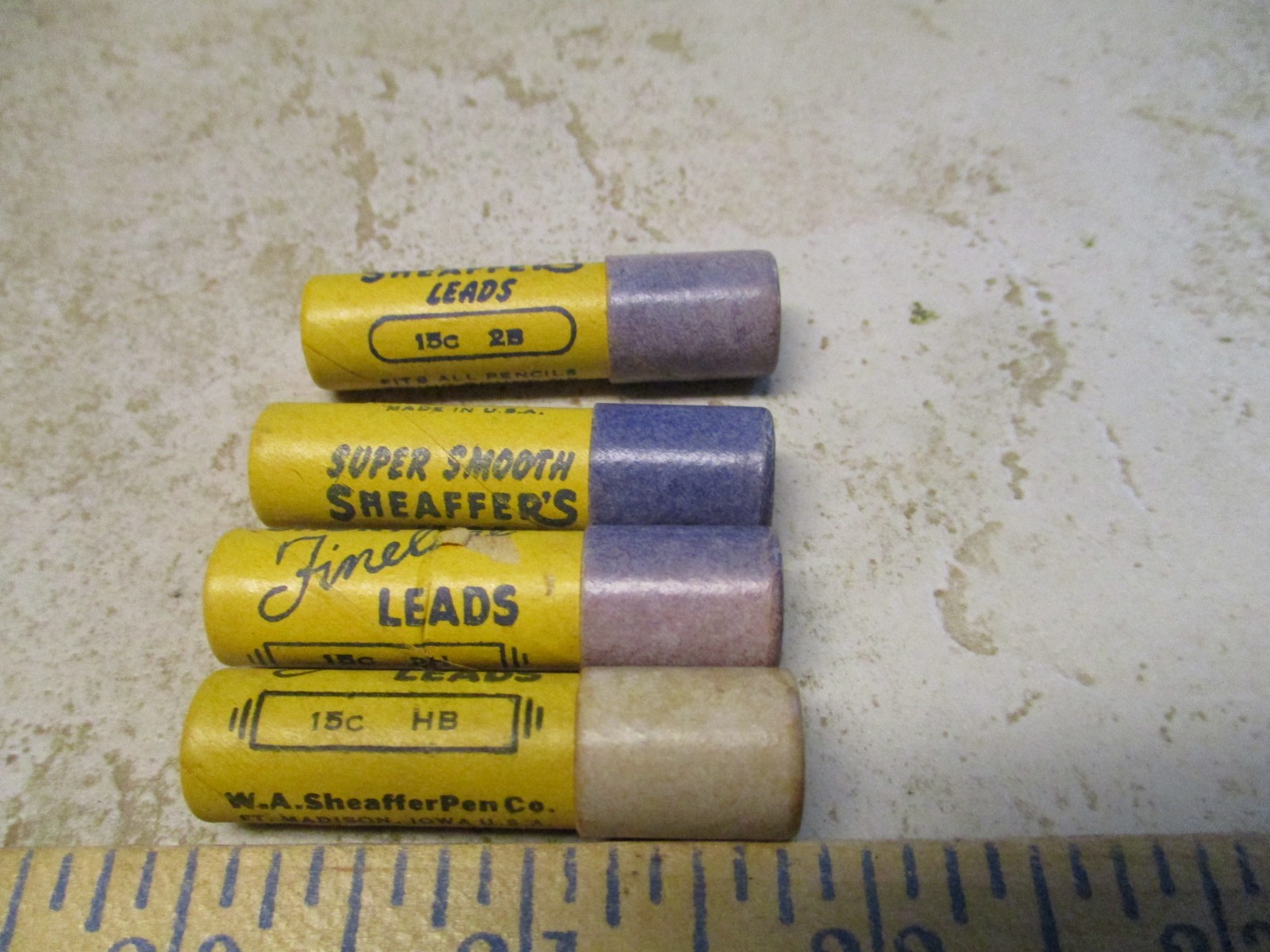 VTG Lot Sheaffers Super Smooth FIne line Leads 15c HB Lof of 4 2B 2H 15C L15