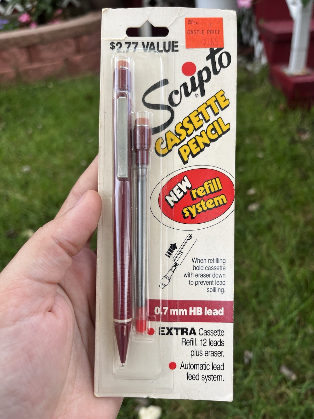 Vintage NOS Scripto Cassette Pencil .7 mm HB Lead W/Extra Cassette Refill NIP