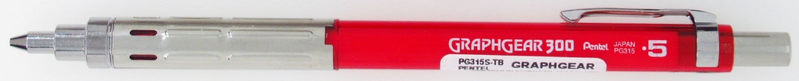 Pentel GraphGear 300 Sliding Sleeve, Set of 6 (Brazil)