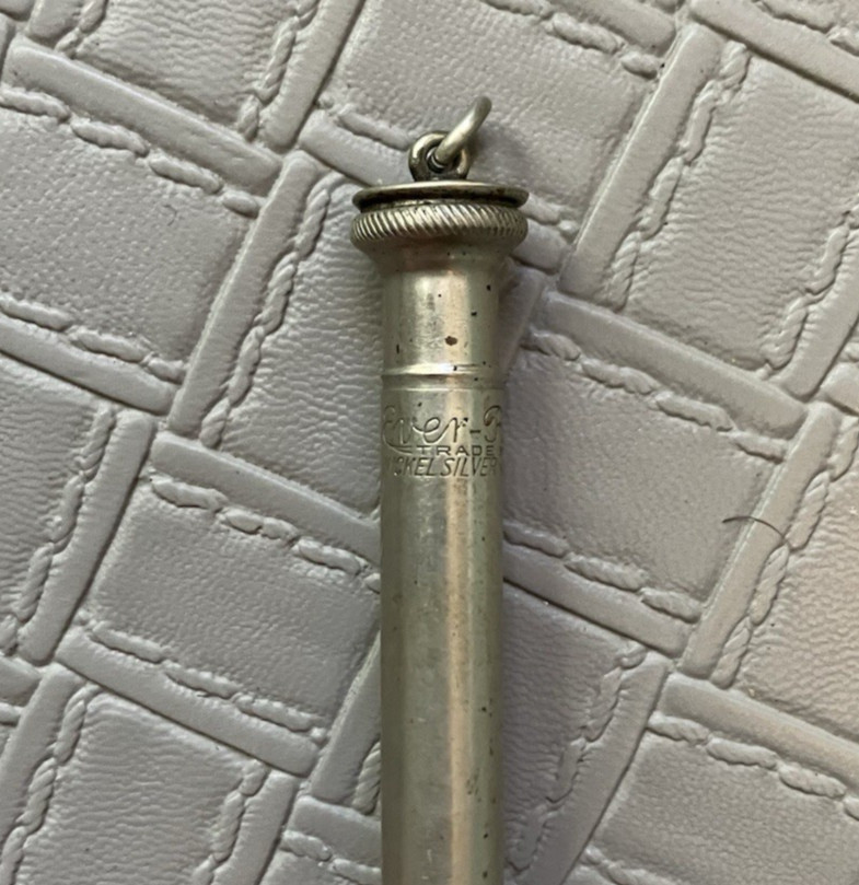 Vintage Ever-Ready Mechanical Pencil Nickel Silver Pendant Unknown Working Cond