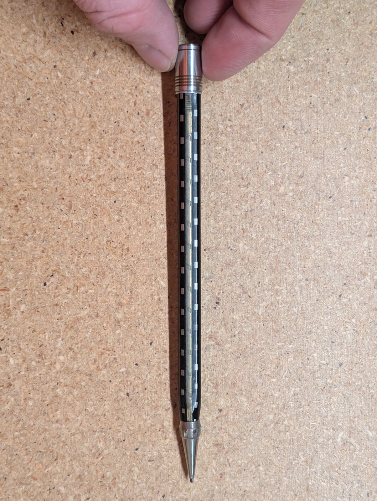 Wahl-Eversharp Square 4 Mechanical Pencil Twist Actuation Black White Squares