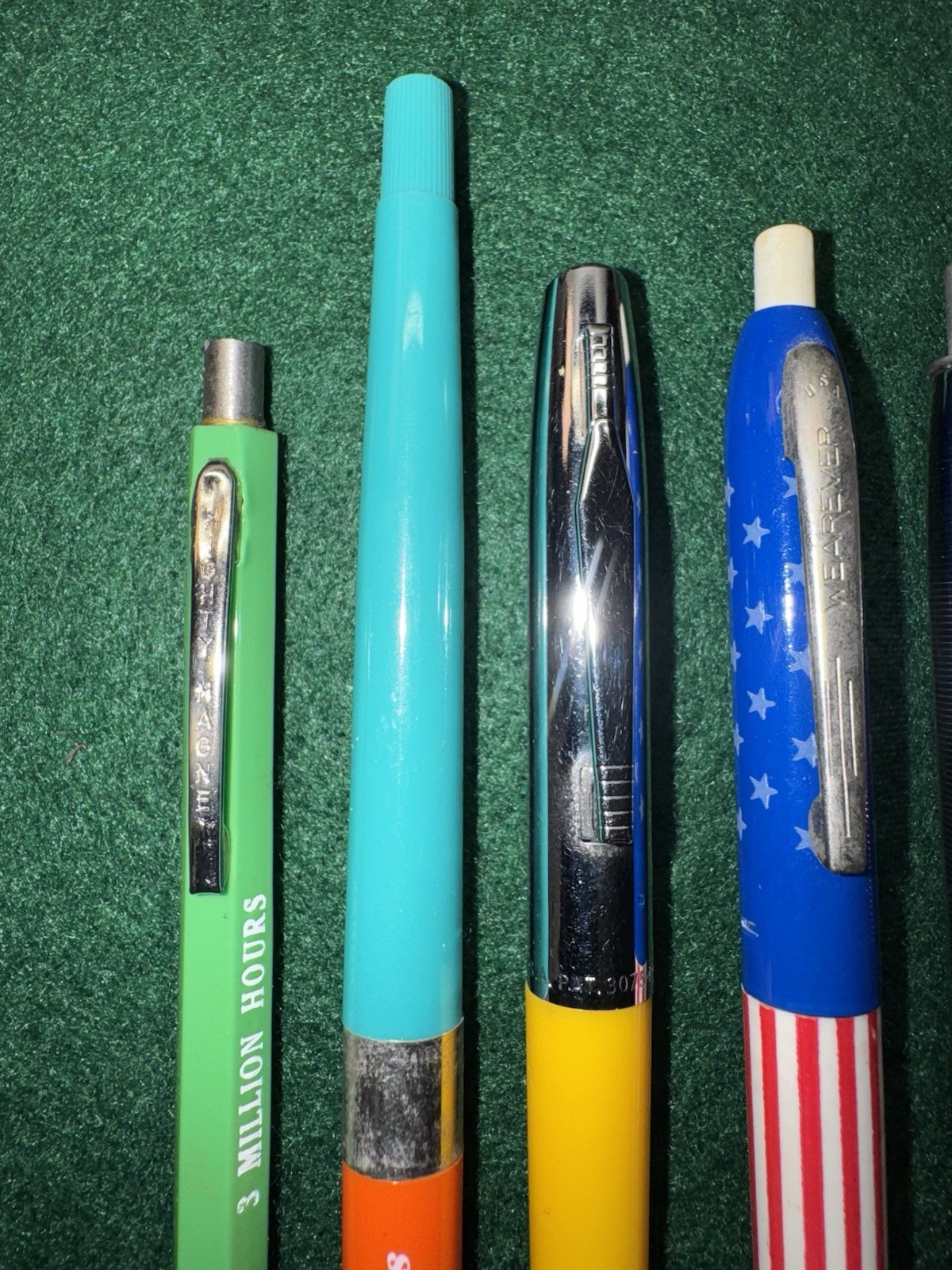 Lot Of 8 Ballpoint Pens & 1 Mechanical Pencil, Ritepoint Wearever Mighty Magnet